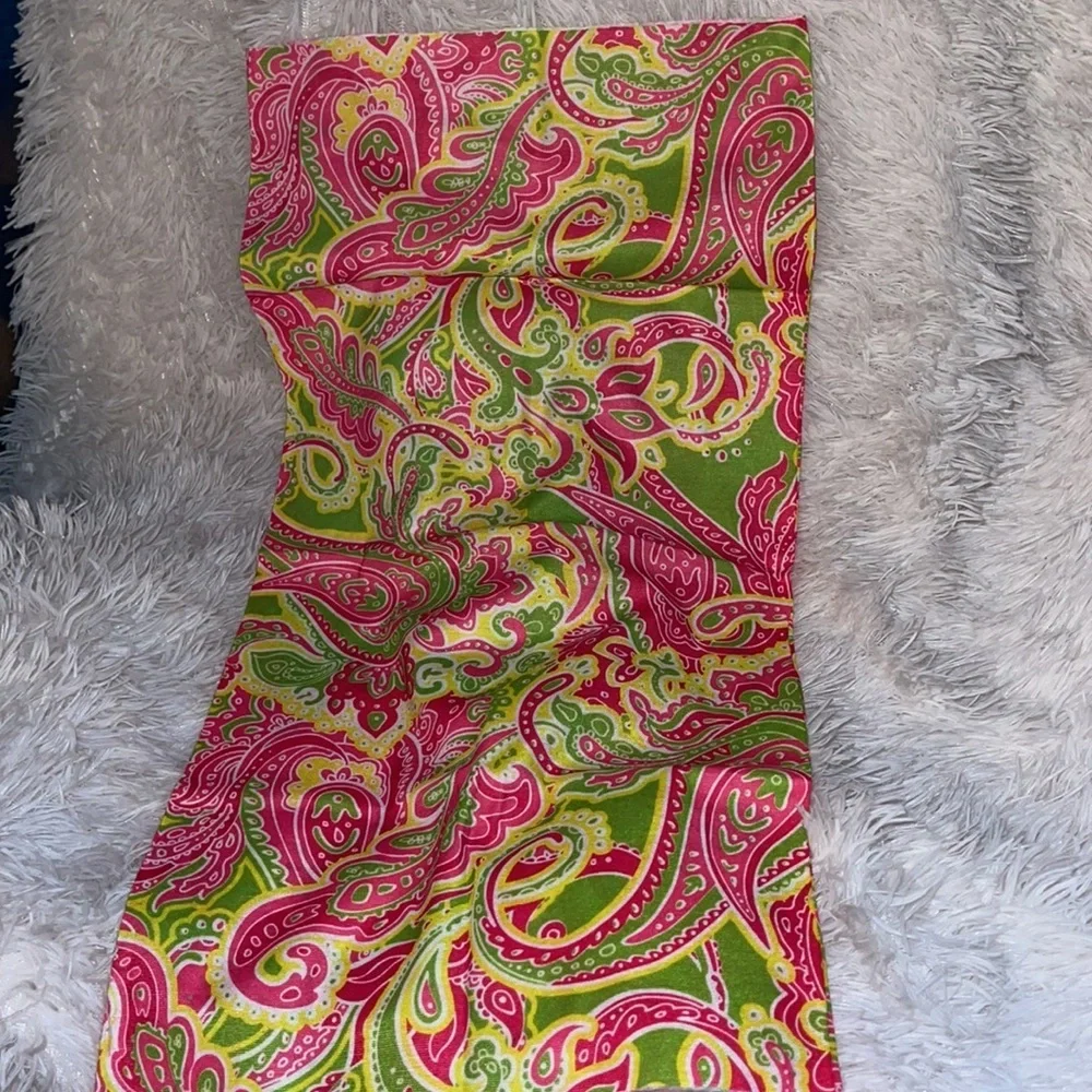 2/$10 long pink, yellow and green neck gaiter
